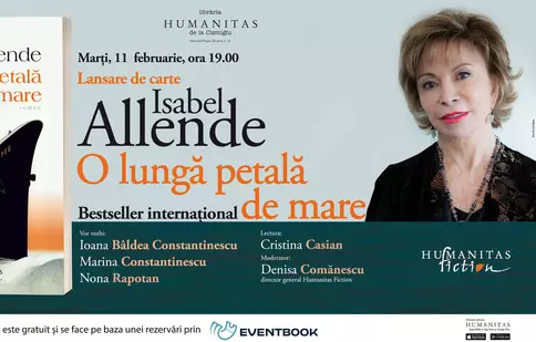 Romanul „O lungă petală de mare”, de Isabel Allende, este disponibil în librării