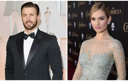 Chris Evans și Lily James, noul cuplu de la Hollywood