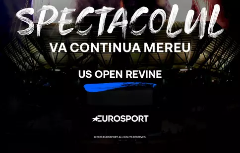 Din 31 august, turneele de Grand Slam se întorc la Eurosport