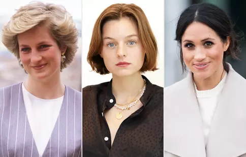 Emma Corrin, actrița din „The Crown”, o compară pe Meghan Markle cu prințesa Diana: „Nu vedeți că istoria se repetă?”