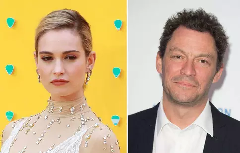 Lily James, surprinsă în ipostaze tandre cu actorul Dominic West, care este însurat