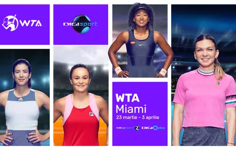 Turneul WTA de la Miami, cu Simona Halep printre favorite, începe la Digi Sport