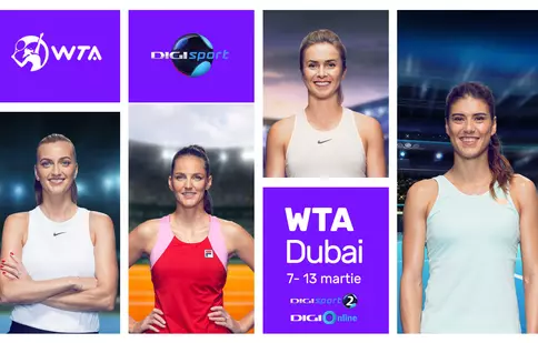 Digi Sport transmite în direct turneul de tenis WTA de la Dubai