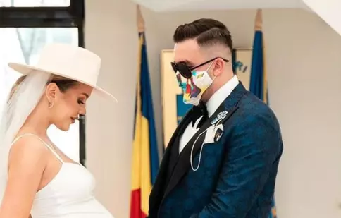 Emily Burghelea s-a căsătorit. Prima imagine cu ea graviduță, în rochie de mireasă