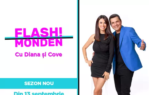 Prima TV trece la grila de toamnă. Printre noutăți: Cove la „Flash Monden”, meciuri din Liga 1, sitcom-urile „Oportuniștii” și „Secretele președintelui”