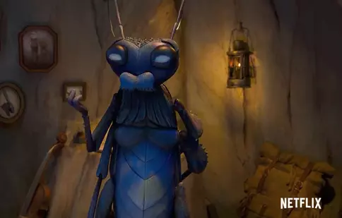 Cum arată noul „Pinocchio”, făcut de Guillermo del Toro pentru Netflix. Ewan McGregor este vocea lui Sébastien J. Cricket
