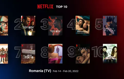 Top 10 filme și seriale Netflix în România, săptămâna 14-20 februarie