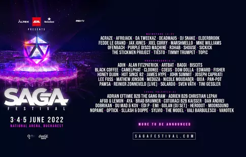 SAGA Festival 2022. Lista completă a artiștilor confirmați