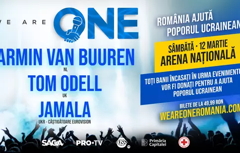 Concert caritabil: Armin van Buuren, Tom Odell și Jamala vor urca sâmbătă, 12 martie, pe scena WE ARE ONE!