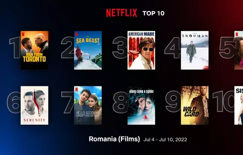 Top 10 filme și seriale Netflix în România, săptămâna 4 - 10 iulie 2022