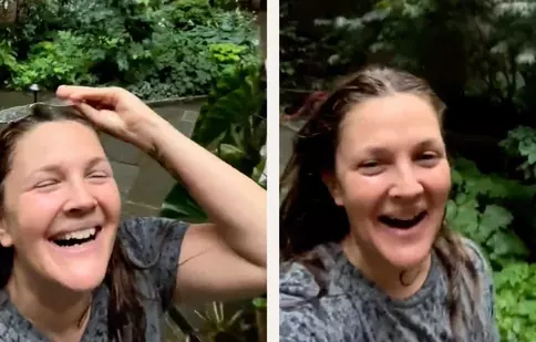 Toată lumea este obsedată de acest clip viral cu Drew Barrymore în ploaie