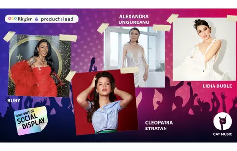 Lidia Buble, Alexandra Ungureanu, Ruby si alti artisti renumiti ai casei de discuri Cat Music se alatura soluției Social Display, construită de Ringier Romania împreună cu ProductLead, pentru a face legătura dintre artiști și public