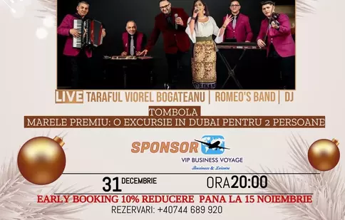 Petrece un revelion de vis, la restaurant „Casa Românească” din Otopeni, alături de taraful Viorel Bogățeanu