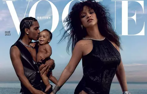 Rihanna, apariție de senzație alături de bebelușul ei pe coperta Vogue. În pictorial apare și partenerul artistei, A$AP Rocky