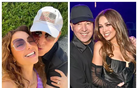Thalia și Tommy Mottola au sărbătorit 24 de ani de relație. Mesajul emoționant al artistei: „Suntem atât de norocoși”