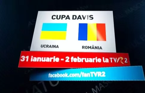 Partida Ucraina – România din Cupa Davis va fi transmisă de TVR 2