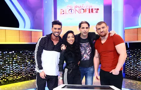 FOTO. Dorian Popa, Ruby, Cătălin Moroșanu fac echipă, la “Te pui cu blondele?”