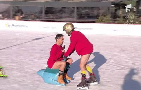 Pariu pierdut la „Neatza...”. Răzvan și Dani au renunțat la pantaloni, în direct, la -3 grade Celsius