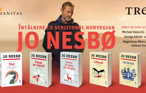 Marți, 7 mai, celebrul scriitor norvegian Jo Nesbø va fi la București, la invitația Editurii Trei