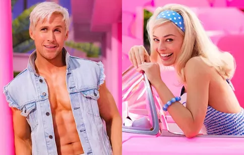 Noi imagini cu Margot Robbie și Ryan Gosling de la filmările pentru „Barbie”. Au îmbrăcat ținute asortate