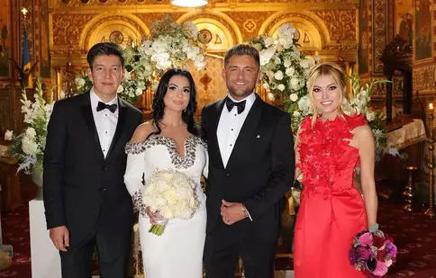 Costin Gheorghe și Maria Cușu s-au căsătorit. Elena Gheorghe, nașă de cununia la nunta fratelui ei. Primele imagini