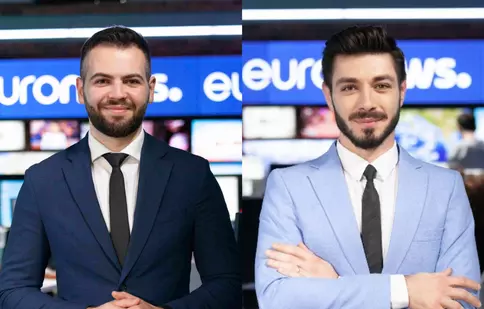 Daniel Coman și Radu Hângănuț prezintă matinalul „Bună dimineața, România!”, la Euronews România