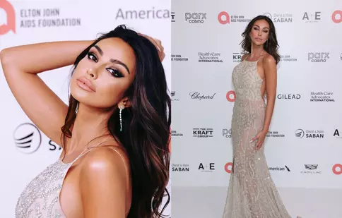 Mădălina Ghenea a strălucit la petrecerea organizată de Elton John după premiile Oscar. A purtat o rochie cu trenă și cu spatele gol