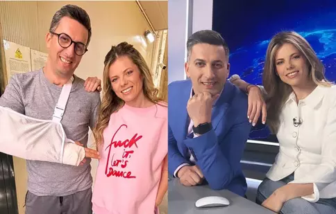 Cosmin Stan, cu gipsul la nuntă! Prezentatorul Știrilor Pro TV va fi nașul de cununie al Roxanei Hulpe
