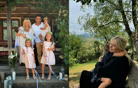 Laura Cosoi și-a creștinat fiica în Maramureș. Imagini de la botezul Aidei. Invitații au petrecut în mijlocul naturii