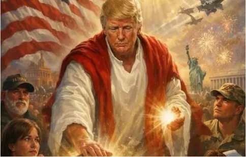 Revolta conservatorilor după ce Donald Trump s-a înfățișat drept Mesia cu ajutorul AI: „Puțină modestie i-ar prinde bine”