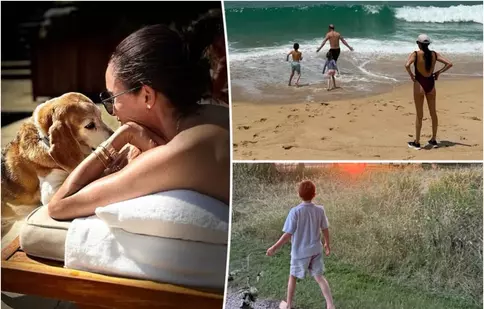 Imagini rare cu Archie și Lilibet! Meghan Markle și Prințul Harry i-au dus pe copii la locul unde este înmormântată Prințesa Diana