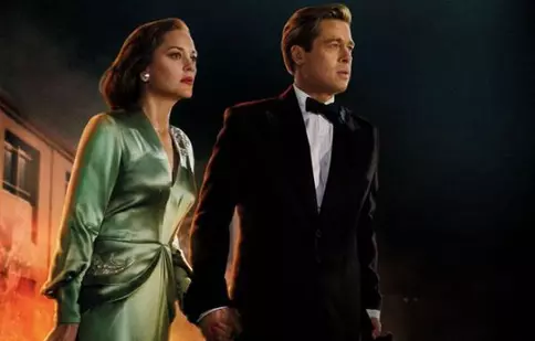 A apărut posterul filmului „Aliatul”, cu Brad Pitt și Marion Cotillard