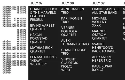 Gărâna Jazz Festival,7-10 iulie 2022: program, artiști, bilete, cazare