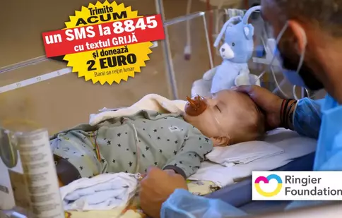 „Grijă pentru nou-născuți”, campanie umanitară a Fundației Ringier pentru achiziționarea unui sistem de livrare a oxidului nitric. În România, mor de două ori mai mulți bebeluși decât în statele europene