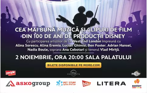29 de piese Disney cu 7 premii Oscar (Cel mai bun cântec original), 6 Golden Globe (Cel mai bun cântec original), 3 Grammy și multe recorduri se vor auzi la Sala Palatului
