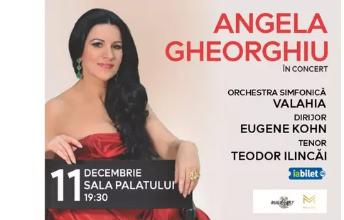 Angela Gheorghiu – concert de gală extraordinar la București, pe 11 decembrie