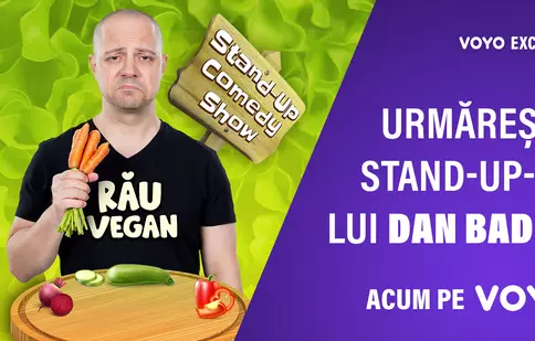 Dan Badea a pregătit un nou show de stand-up plin de umor. Unde poate fi văzut spectacolul „Rău Vegan”