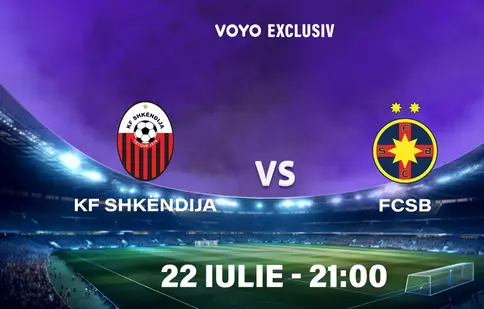 Meciul dintre FCSB și Shkendija este transmis de VOYO. Program de difuzare