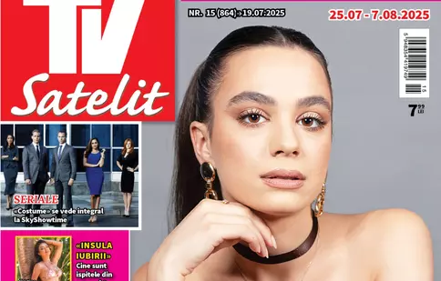 TV Satelit nr. 15/2025, cu Ana Radu pe copertă. Programele TV pentru 25 iulie – 7 august și cele mai importante noutăți din televiziune, cinema și streaming