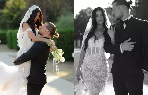 Alina Eremia și Edy Barbu s-au căsătorit după 9 ani de relație. Artista a purtat două rochii de mireasă și a petrecut până în zori