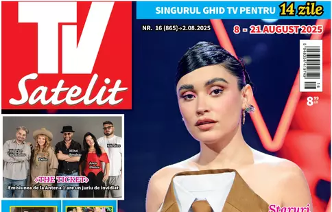 TV Satelit 16/2025, cu Irina Rimes pe copertă. Program TV complet 8–21 august și cele mai tari noutăți din showbiz, cinema și streaming