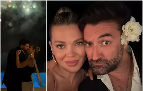 Gina Pistol și Smiley, nași de cununie la nunta lui Șerban Cazan în Grecia. Vedetele care s-au distrat până dimineața