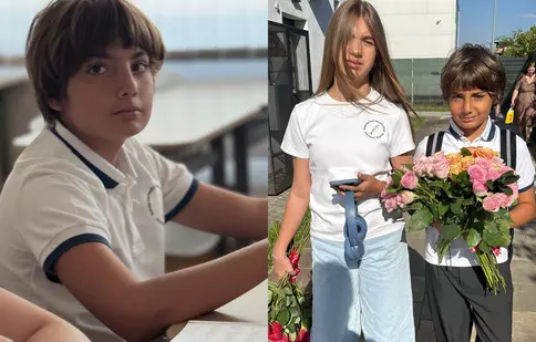 Horia Brenciu, imagini adorabile cu mezinii familiei în prima zi de școală. Fiul său Toma are 11 ani și este campion la baschet