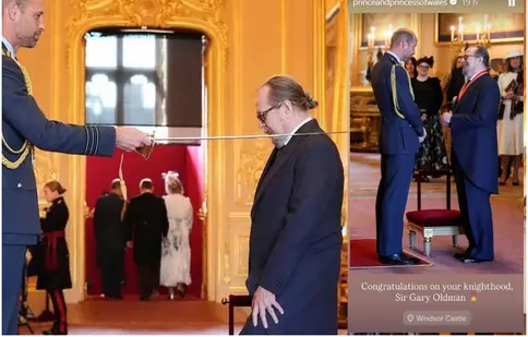 Gary Oldman, înnobilat de Prințul William: „Cred că Oscarul pălește în comparație cu asta”