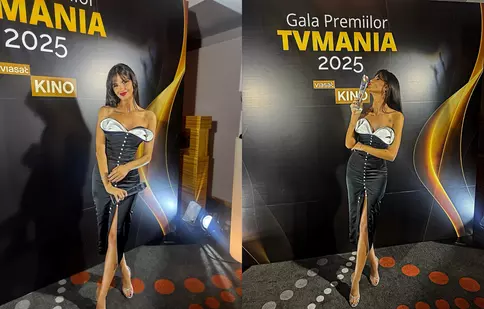 Ramona Olaru, apariție demnă de catwalk la Gala Premiilor TV Mania. Rochia vedetei a furat toate privirile