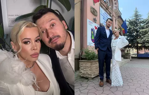 Anisia Gafton s-a căsătorit în secret! Primele imagini cu ținuta spectaculoasă aleasă de viitoarea mămică la cununia civilă