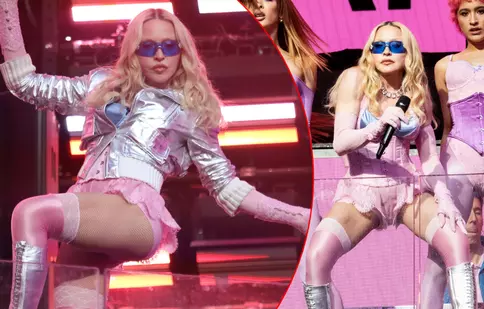 Imagini incendiare în New York! Madonna, spectacol de senzație într-un corset roz mulat în Times Square: „Ne vedem pe ringul de dans!”