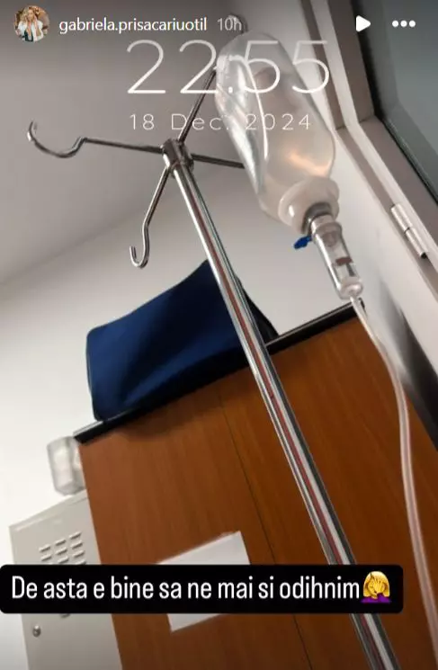 1. Gabriela Prisăcariu a avut nevoie de perfuzii