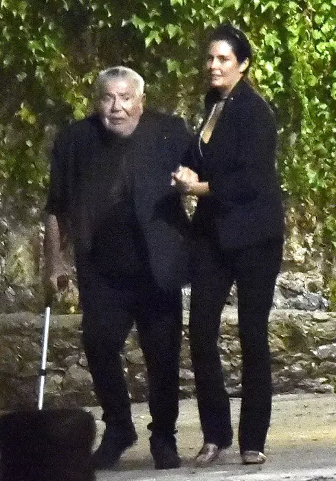 *EXCLUSIVE* 80 year old Italian fashion designer Roberto Cavalli enjoys a meal with his girlfriend 35 year old Sandra Nilsson at Cracco Portofino