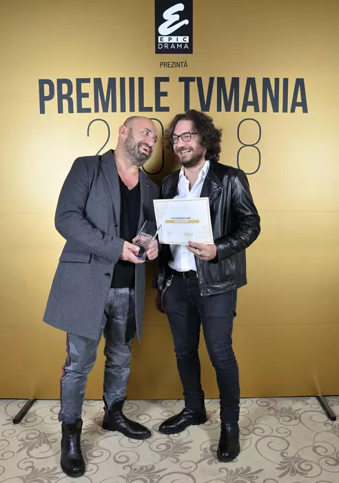Cătălin Scărlătescu și Florin Dumitrescu la Premiile TVmania 2018